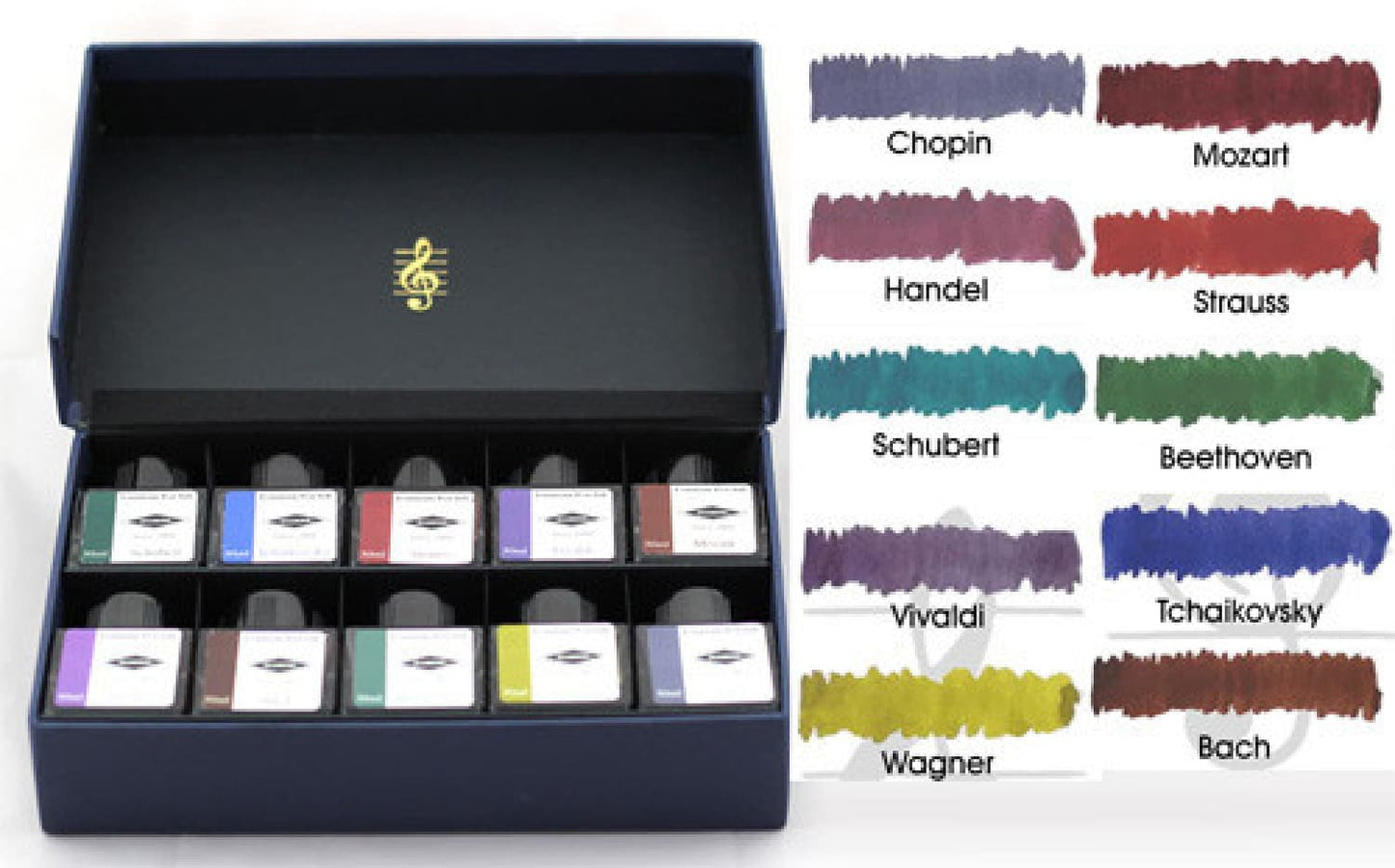 Diamine Music Bottled Ink - Set of 10 - 30 mL Bottled Ink