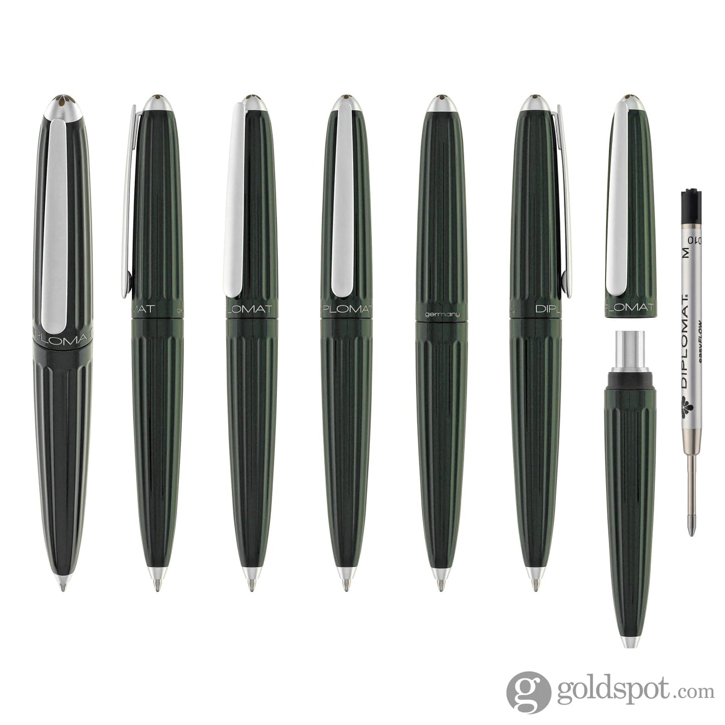 Diplomat Aero Ballpoint Pen in Evergreen Ballpoint Pens