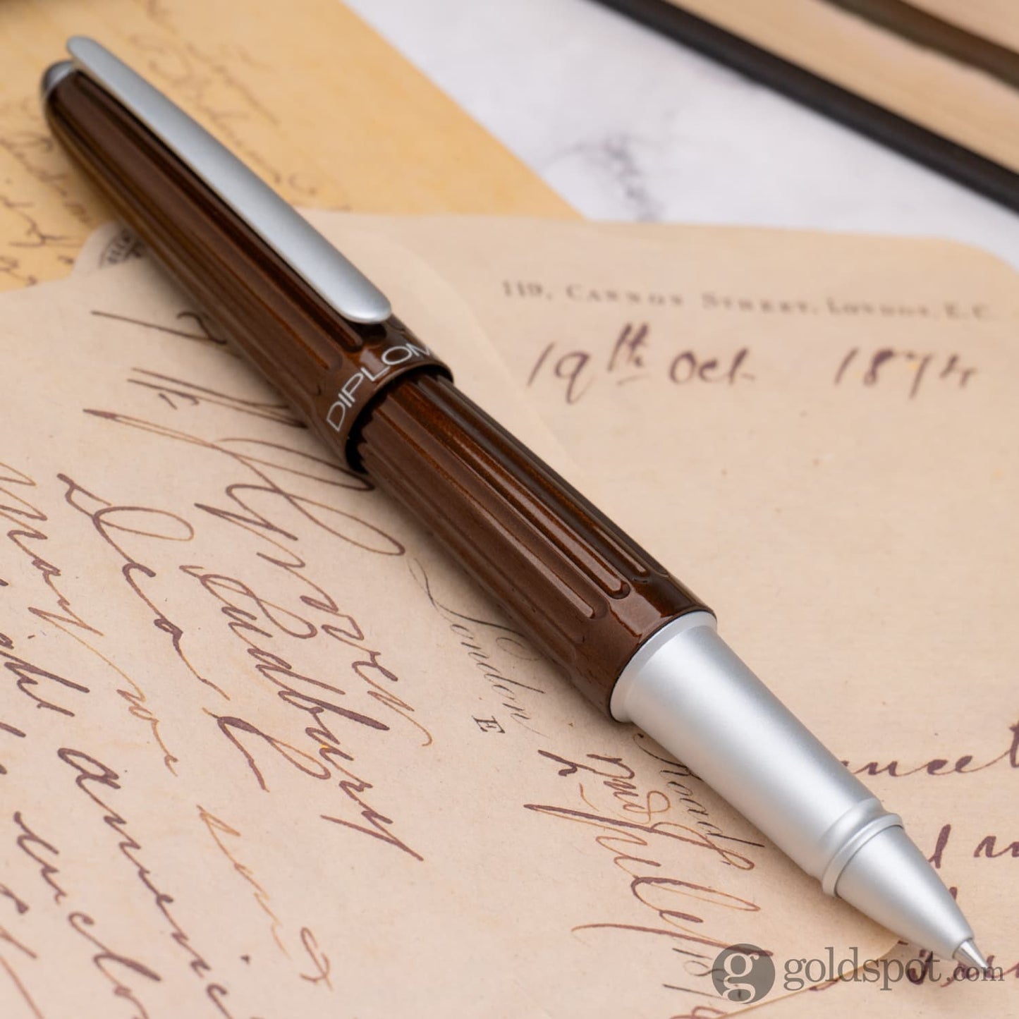 Diplomat Aero Ballpoint Pen in Marrakesh Brown Ballpoint Pens