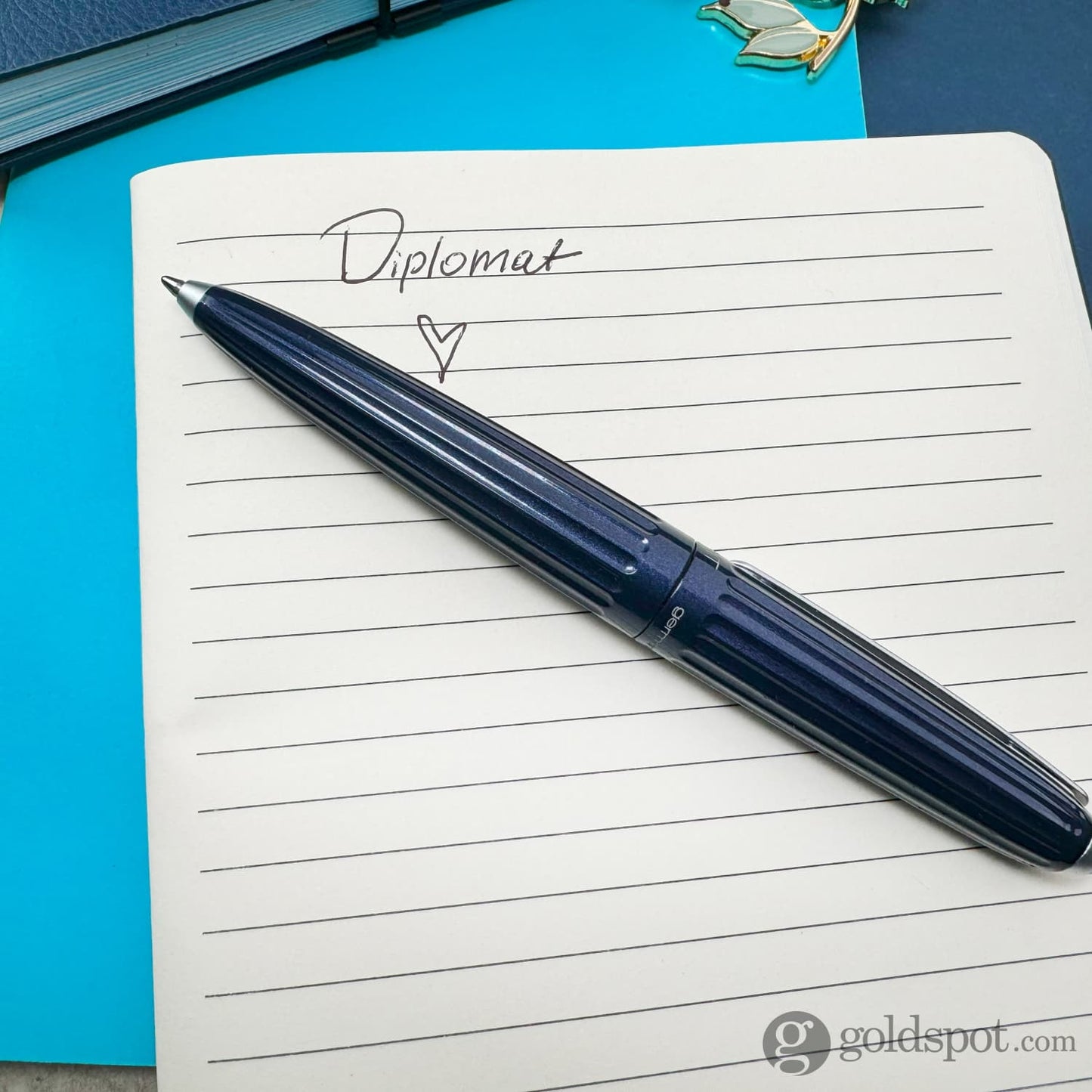 Diplomat Aero Ballpoint Pen in Midnight Blue Pens