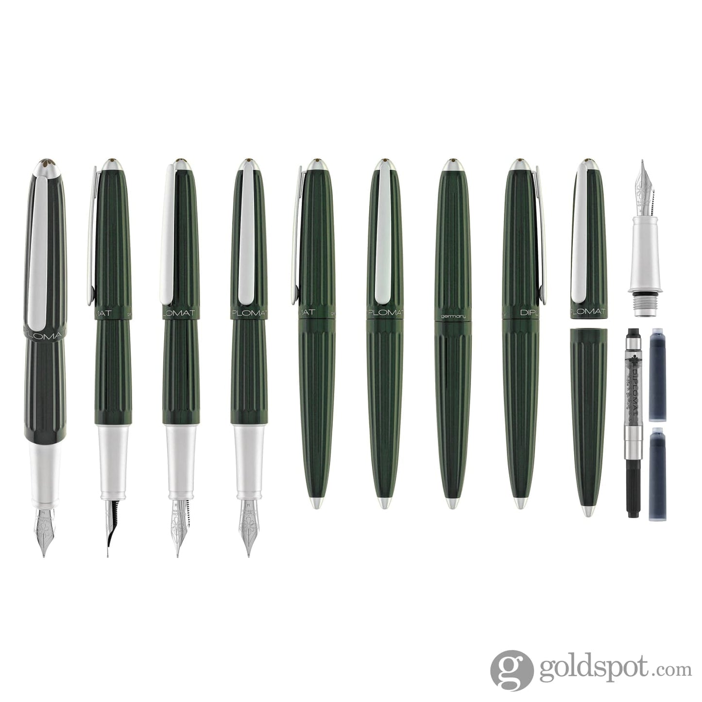 Diplomat Aero Fountain Pen in Evergreen Fountain Pen