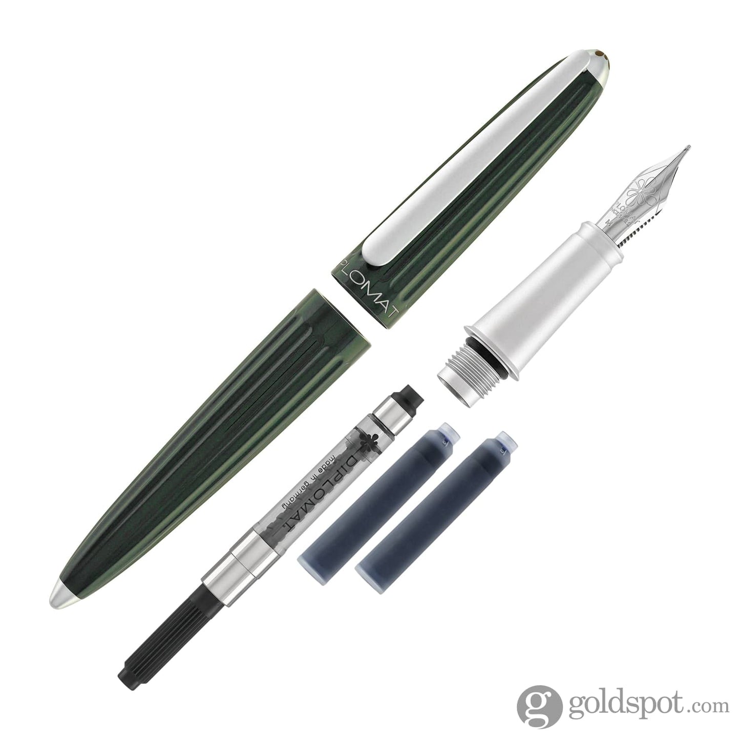 Diplomat Aero Fountain Pen in Evergreen Fountain Pen