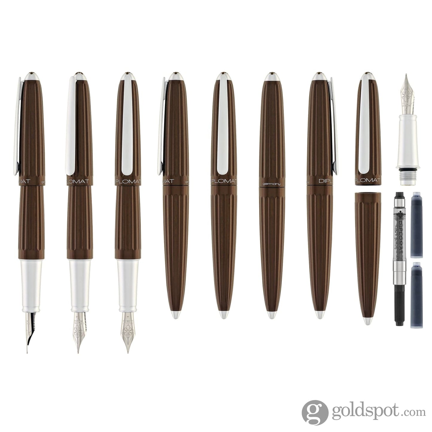 Diplomat Aero Fountain Pen in Marrakesh Brown Fountain Pen
