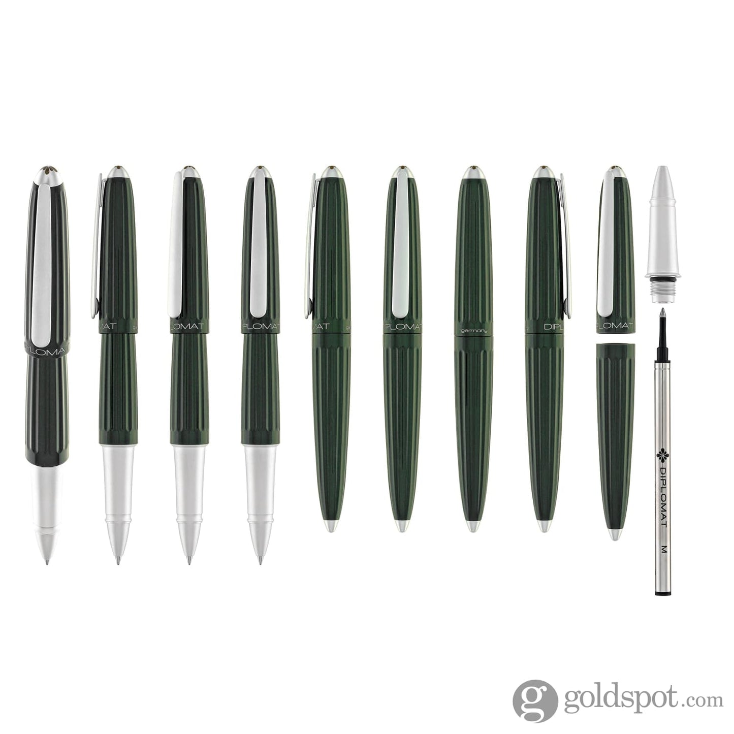 Diplomat Aero Rollerball Pen in Evergreen Rollerball Pen