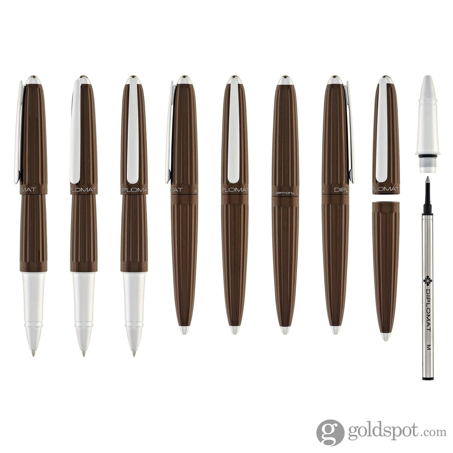 Diplomat Aero Rollerball Pen in Marrakesh Brown Rollerball Pen