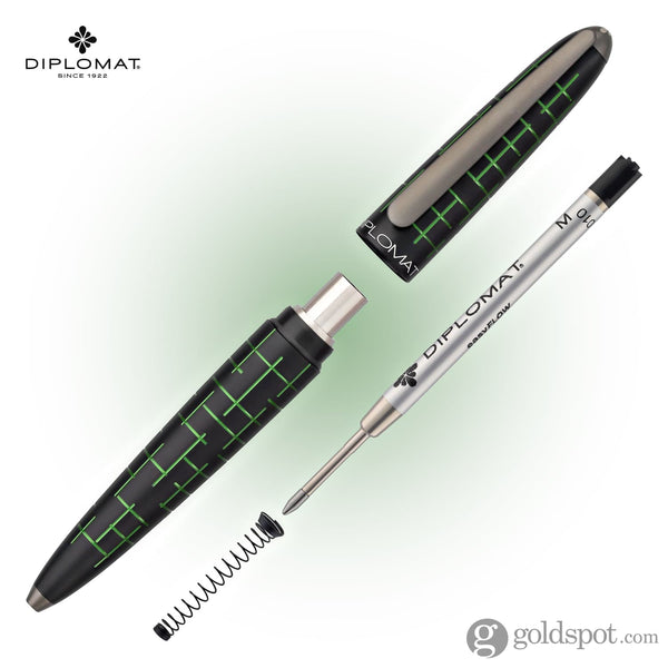 Diplomat Elox Matrix Ballpoint Pen in Ring Black/Green Ballpoint Pen