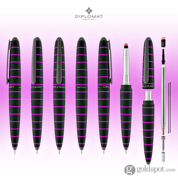 Diplomat Elox Mechanical Pencil in Ring Black/Purple -.7mm Mechanical Pencil