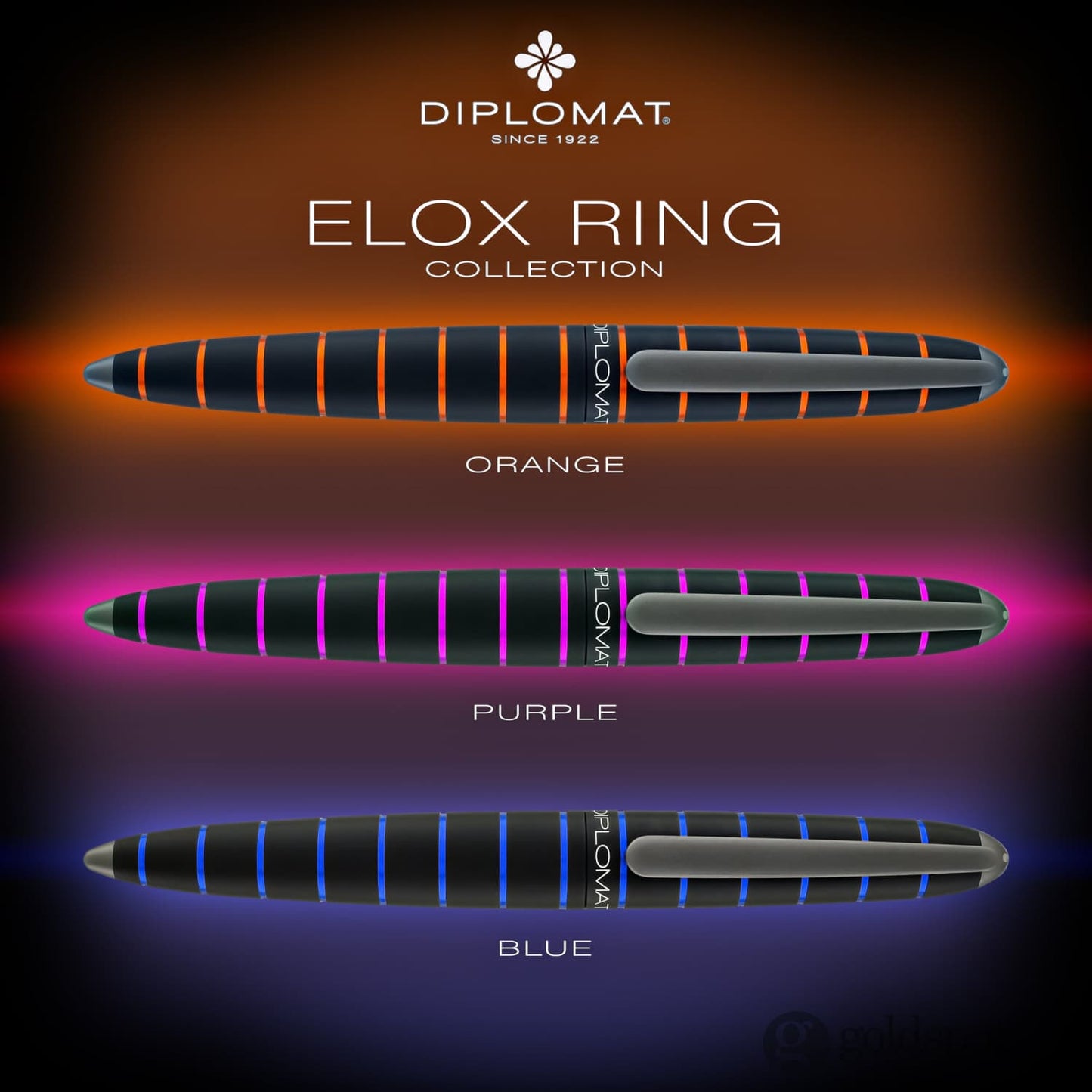 Diplomat Elox Mechanical Pencil in Ring Black/Purple -.7mm Mechanical Pencil