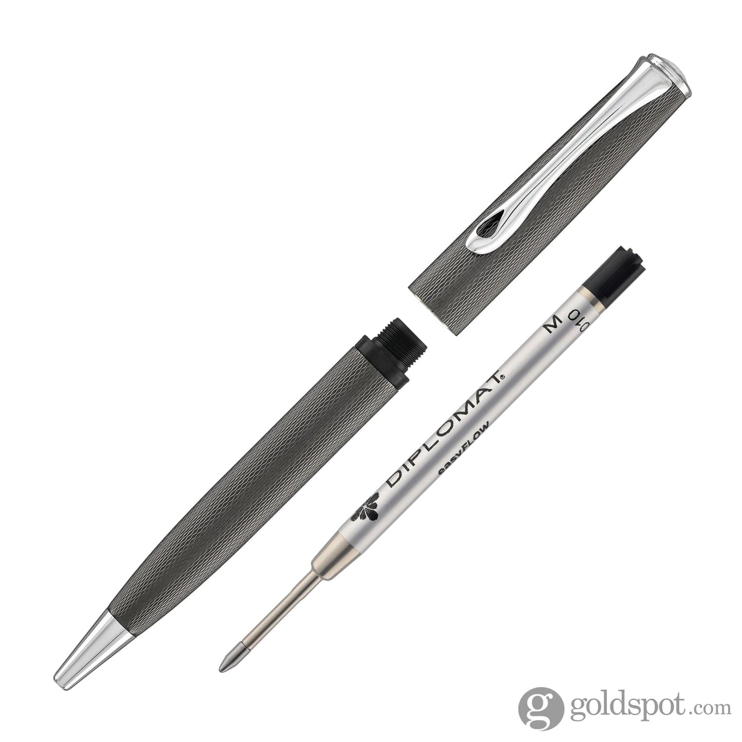 Diplomat Esteem Ballpoint Pen in Black Barley Ballpoint Pens