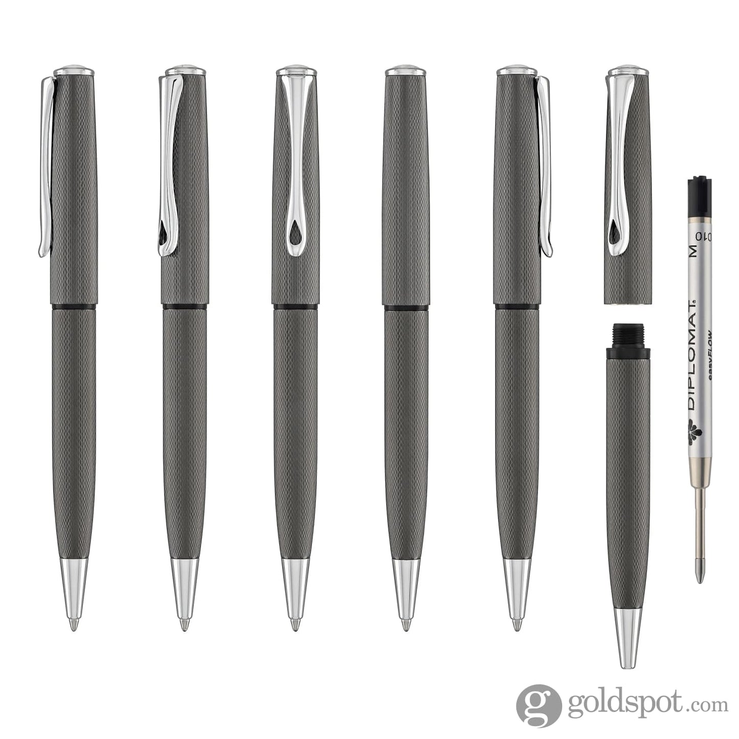 Diplomat Esteem Ballpoint Pen in Black Barley Ballpoint Pens