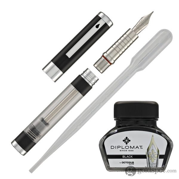 Diplomat Nexus Demo Fountain Pen in Black/Chrome Fountain Pen