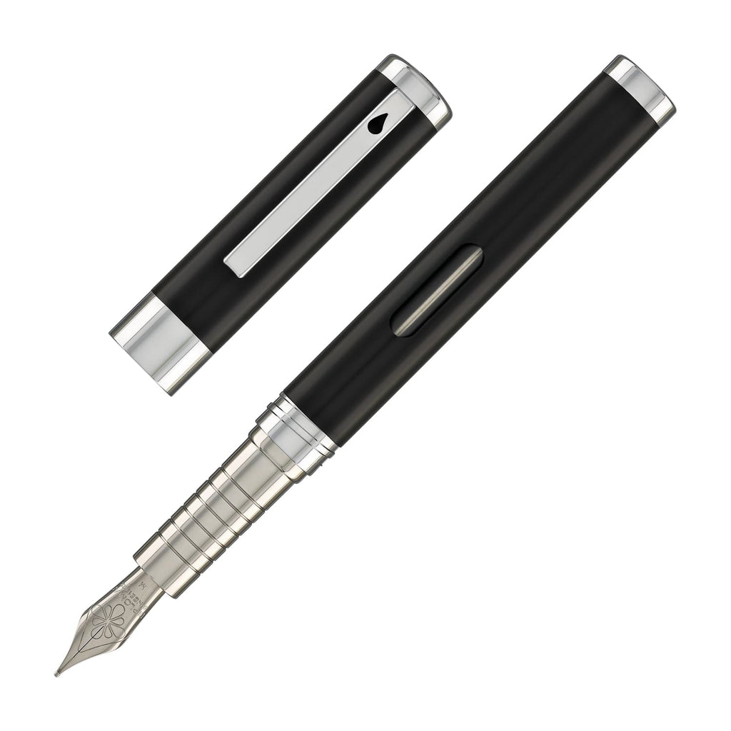 Diplomat Nexus Fountain Pen in Black/Chrome Fountain Pen