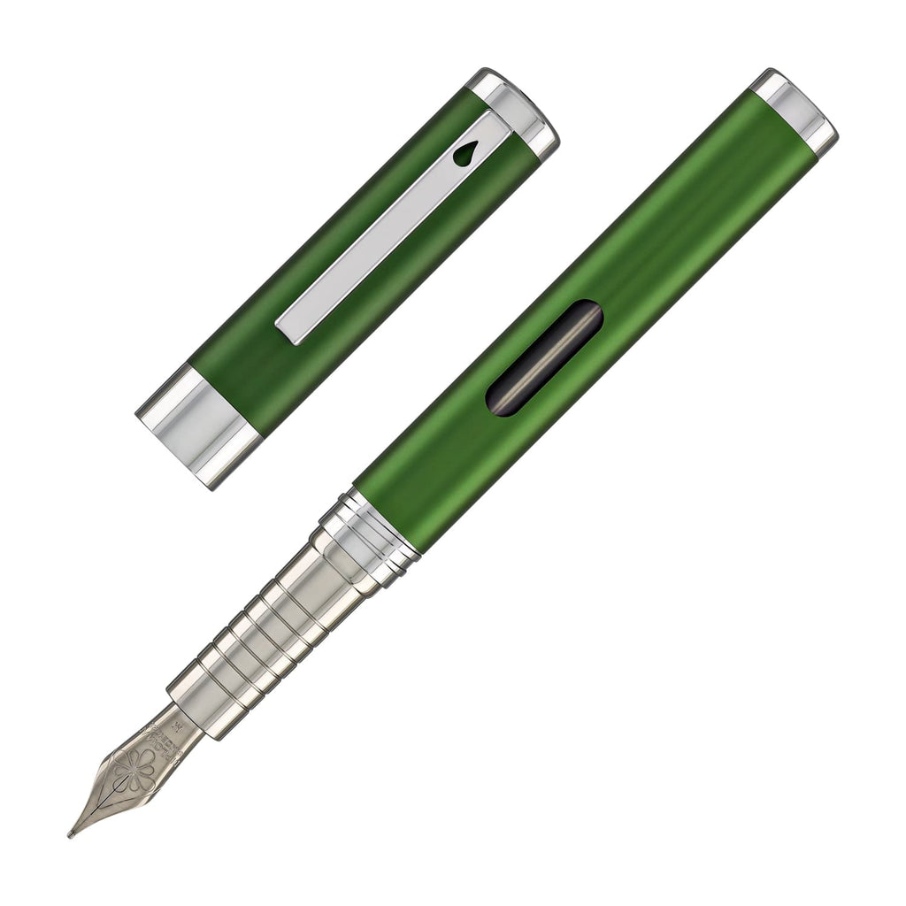 Diplomat Nexus Fountain Pen in Green/Chrome Fountain Pen