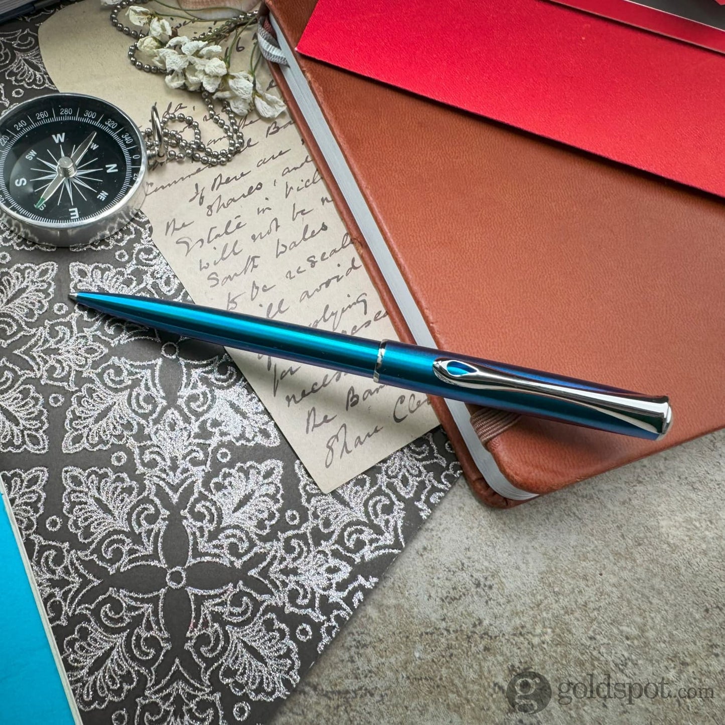 Diplomat Traveller Ballpoint Pen in Funky Blue Ballpoint Pens