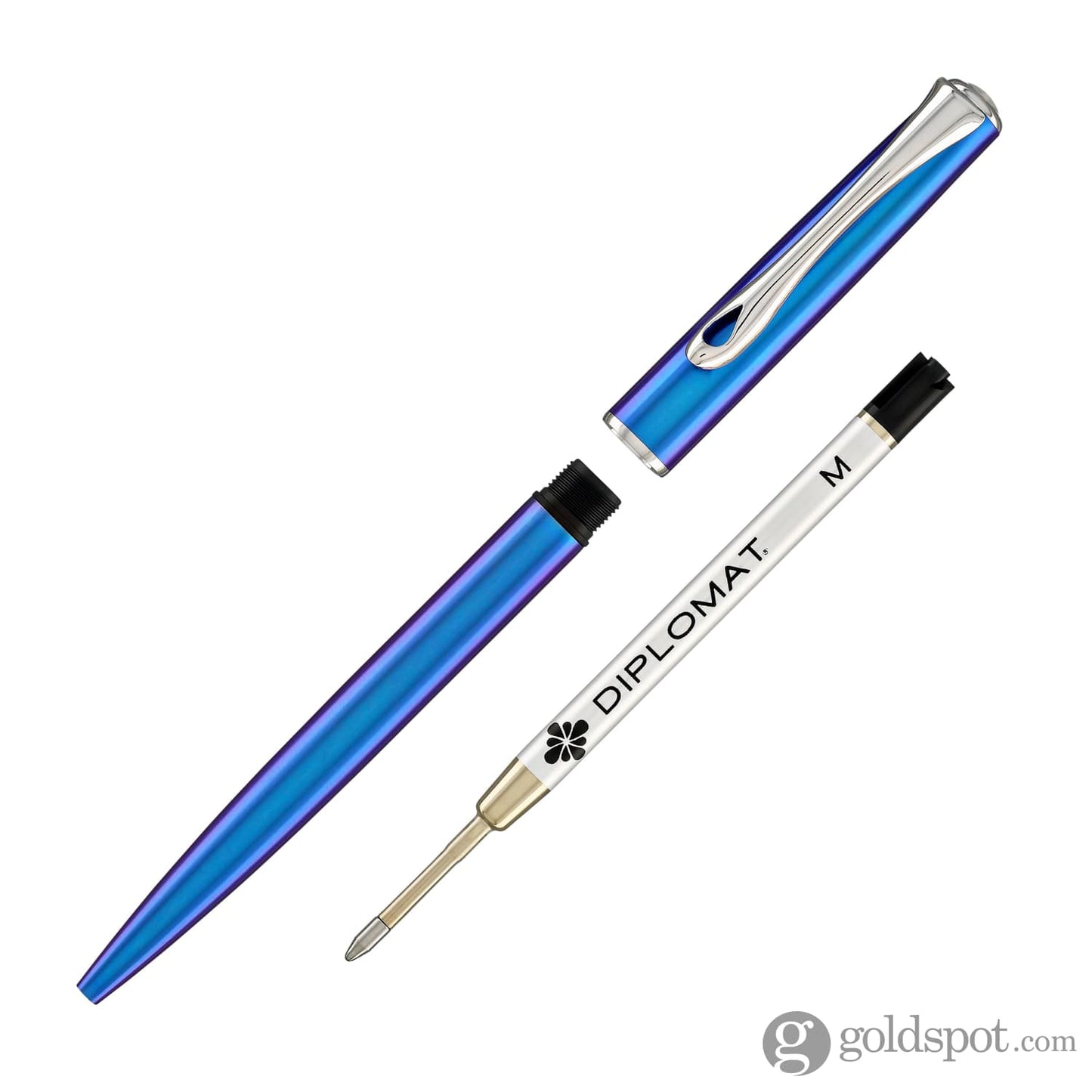Diplomat Traveller Ballpoint Pen in Funky Blue Ballpoint Pens