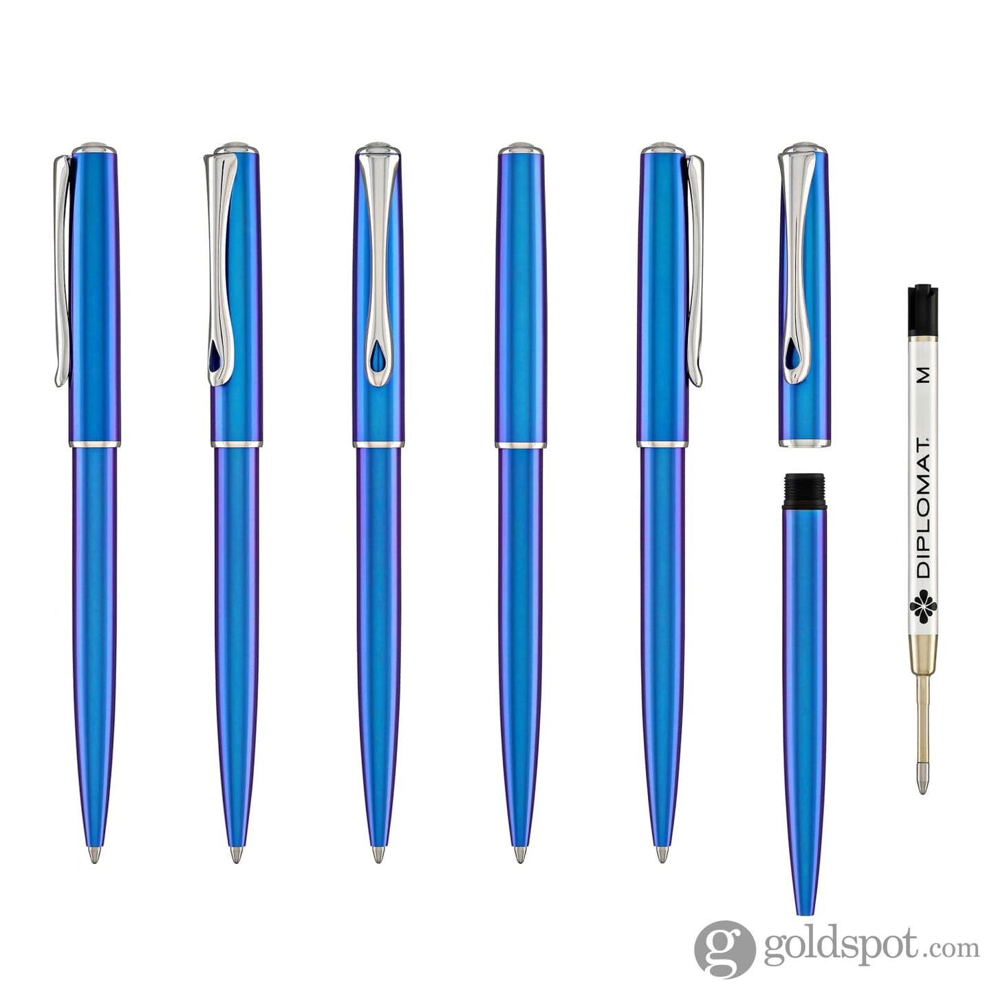 Diplomat Traveller Ballpoint Pen in Funky Blue Ballpoint Pens