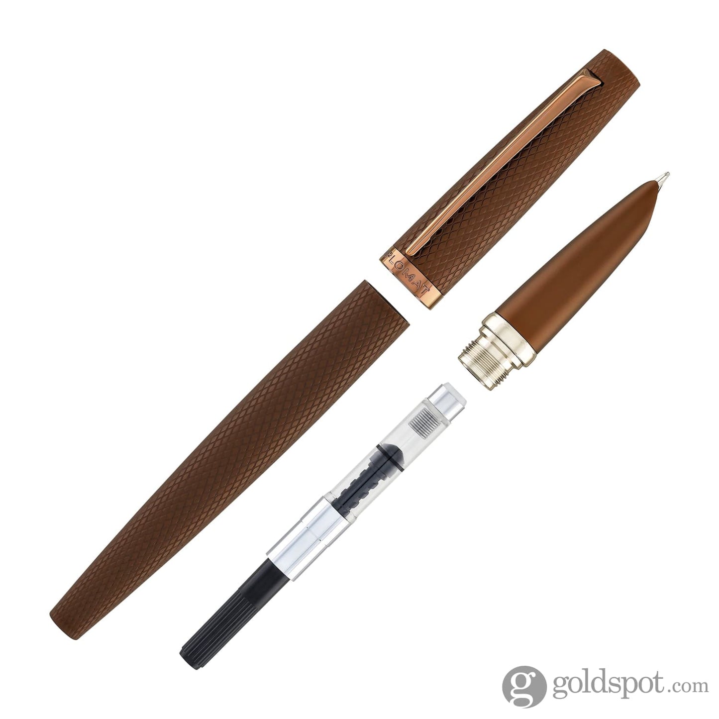 Diplomat Viper Fountain Pen Fine/Medium in Brown Guilloche Fountain Pen