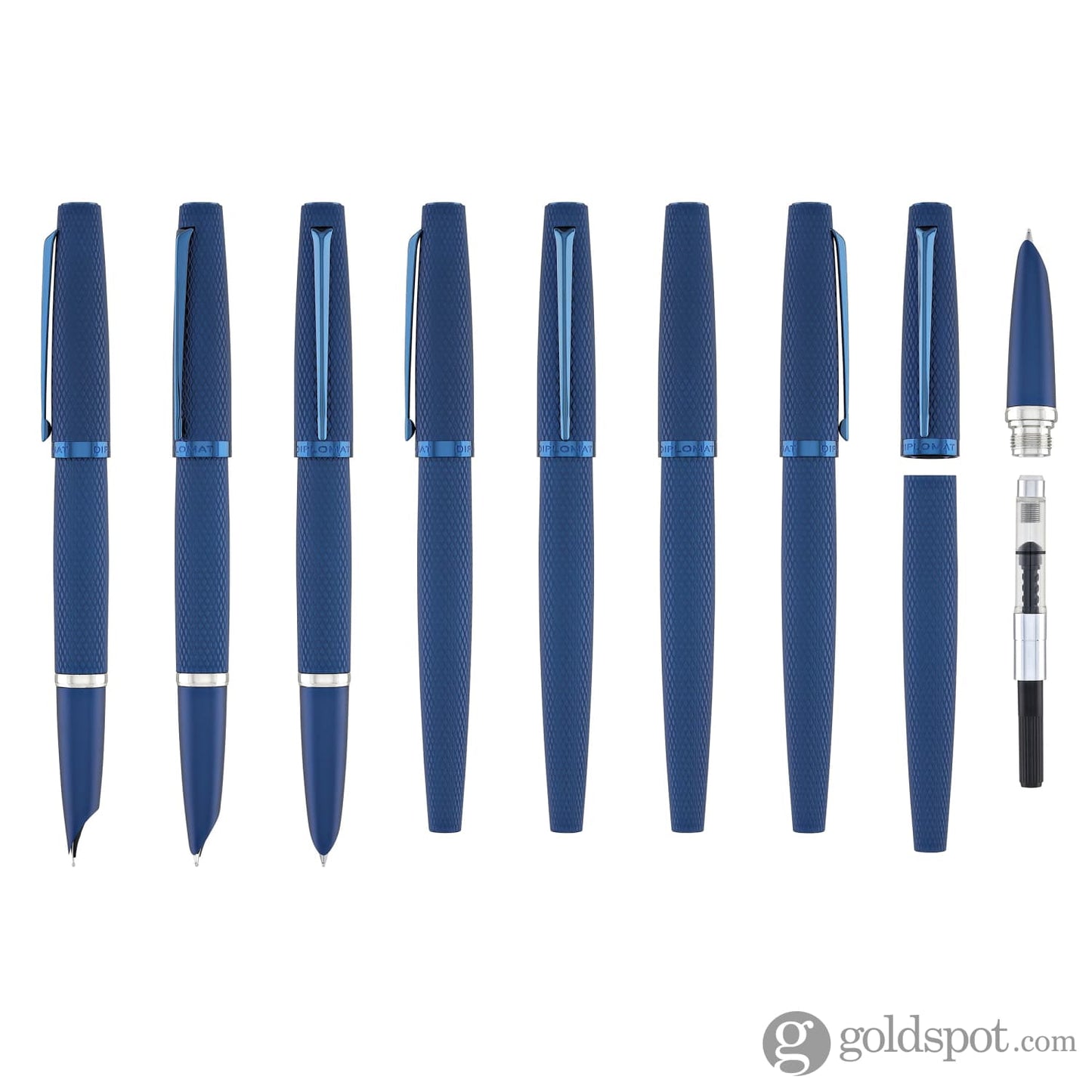 Diplomat Viper Fountain Pen Fine/Medium Point in Blue Fountain Pen