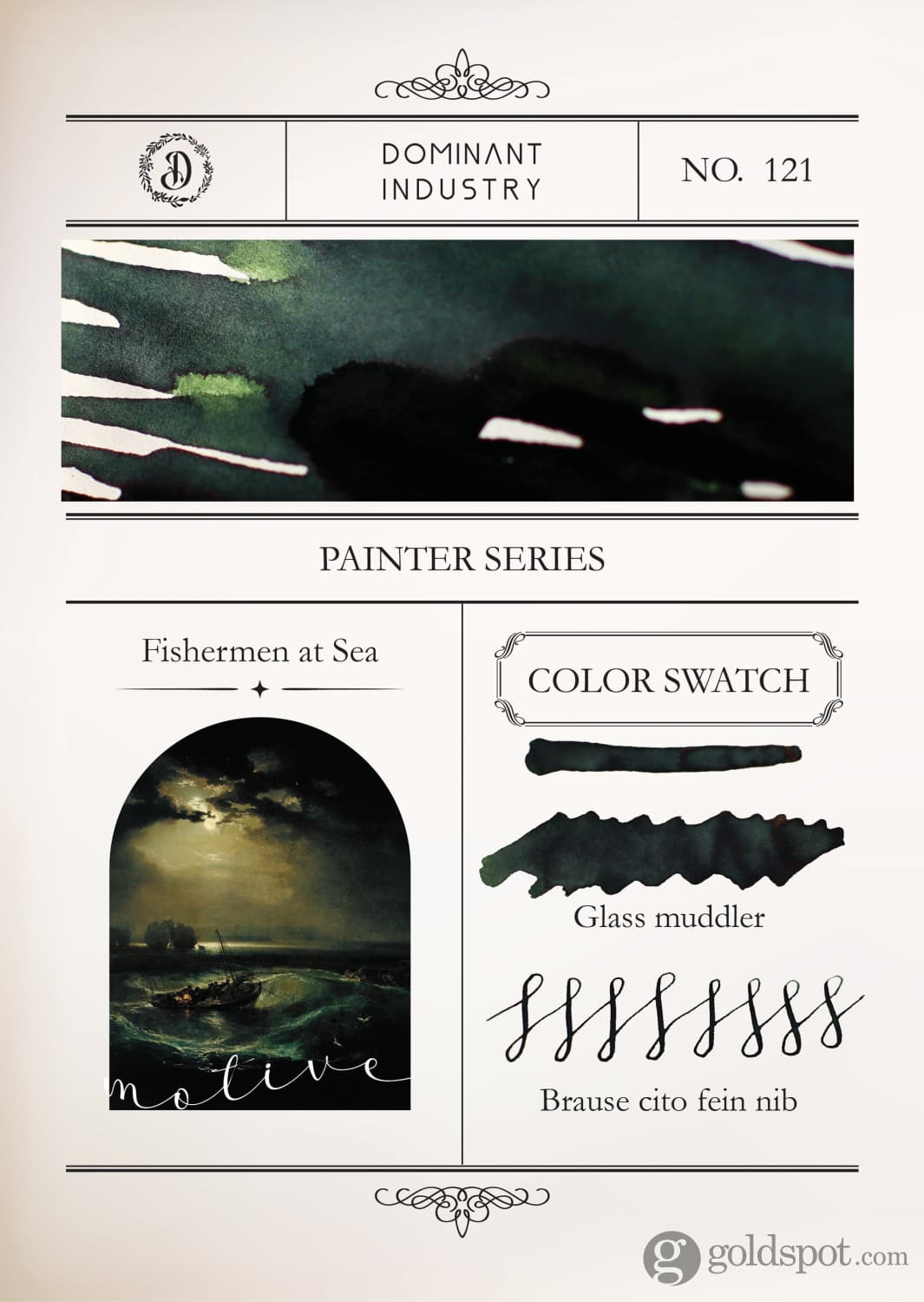 Dominant Industry Standard Series Bottled Ink in Fisherman at Sea - 25mL Bottled Ink