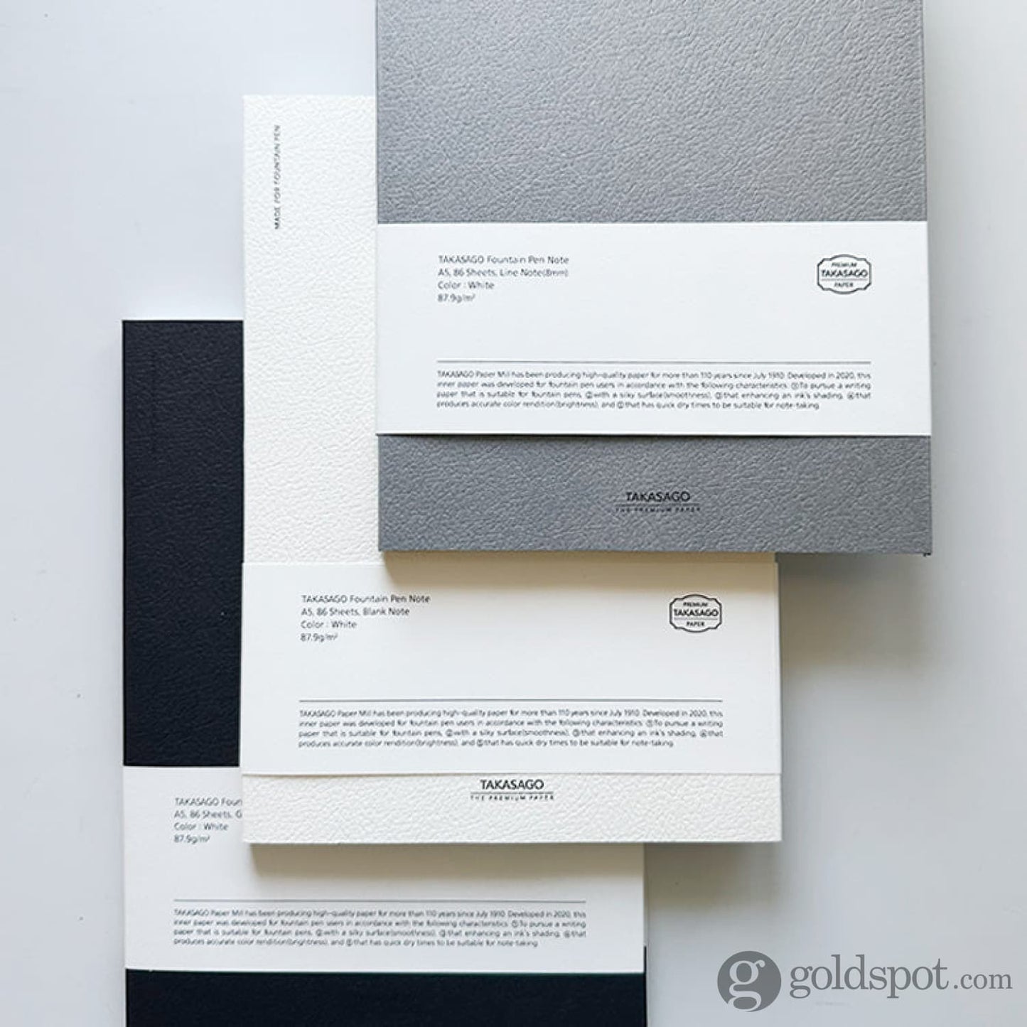 Dominant Industry Takasago Fountain Pen Notebook in Gray - Lined Notebook