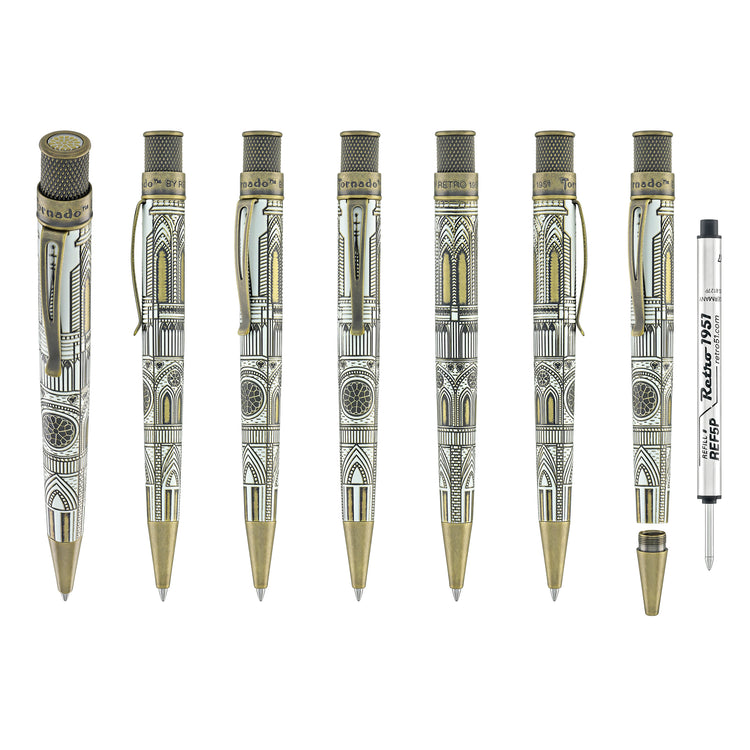 Retro 51 Tornado Metalsmith Rollerball Pen in Cathedral