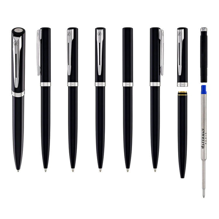Waterman Impression Ballpoint Pen in Black with Palladium Coated
