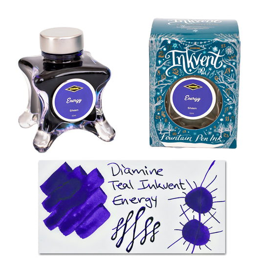 Diamine Inkvent Teal Edition Sheen Bottled Ink in Energy  - 50 ml