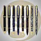 Laban Grecian Fountain Pen in Blue Marble Fountain Pen