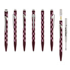 Caran d'Ache 849 Mosaic Ballpoint Pen in Garnet Red