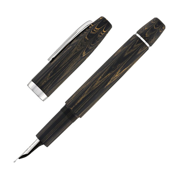 Scribo Flow Fountain Pen in Memoria with Platinum Trim