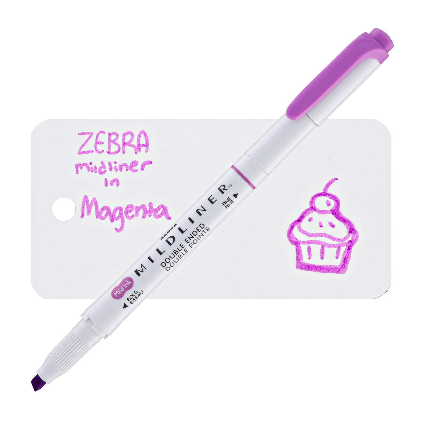 Zebra Mildliner Dual-Tip Highlighter in Magenta