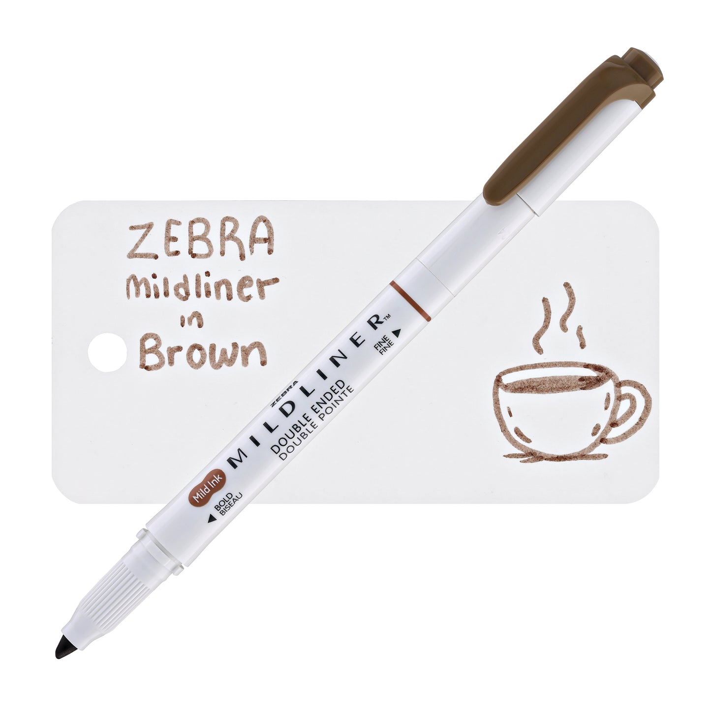 Zebra Mildliner Dual-Tip Highlighter in Brown