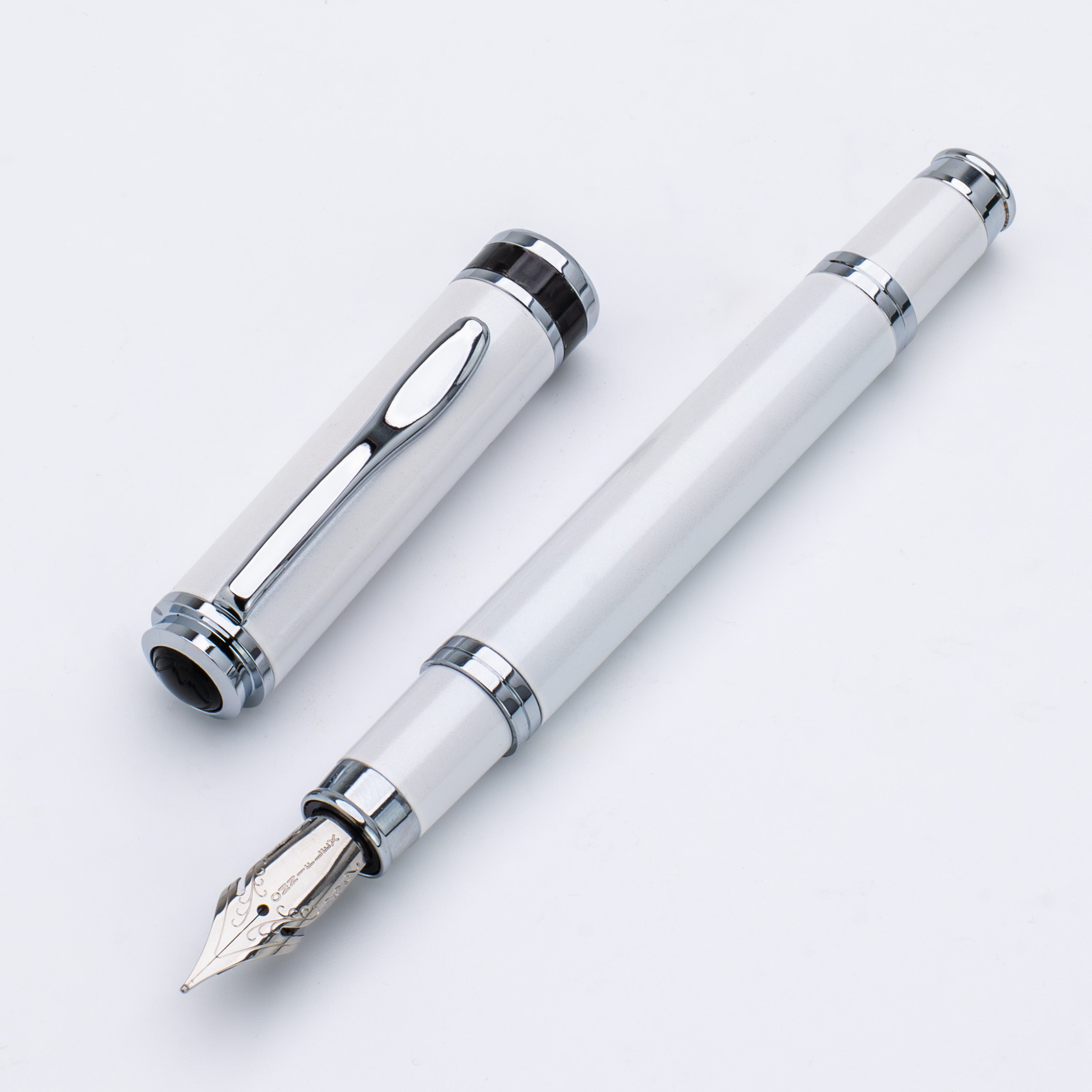 Monteverde Innova Fountain Pen in 2026 Cloud Dancer in Chrome Trim