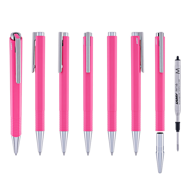 Lamy Logo M+ Ballpoint Pen in Neon Pink