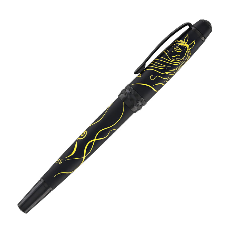 Cross Bailey Year of the Horse Fountain Pen in Matte Black with Black PVD Coated - Medium Nib