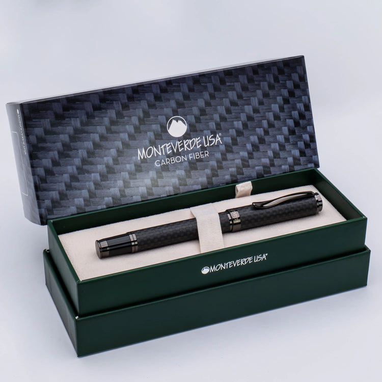 Monteverde Innova Fountain Pen in Matte Carbon with Gunmetal Trim