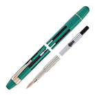 Nahvalur Eclipse Retractable Fountain Pen in Emerald with Gold Trim