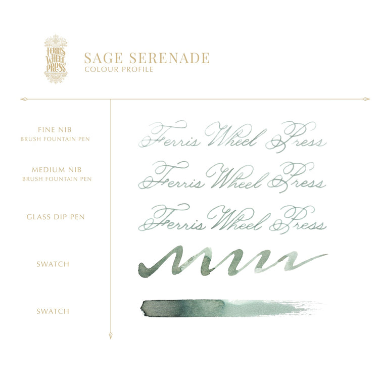 Ferris Wheel Press Bottled Ink in Sage Serenade