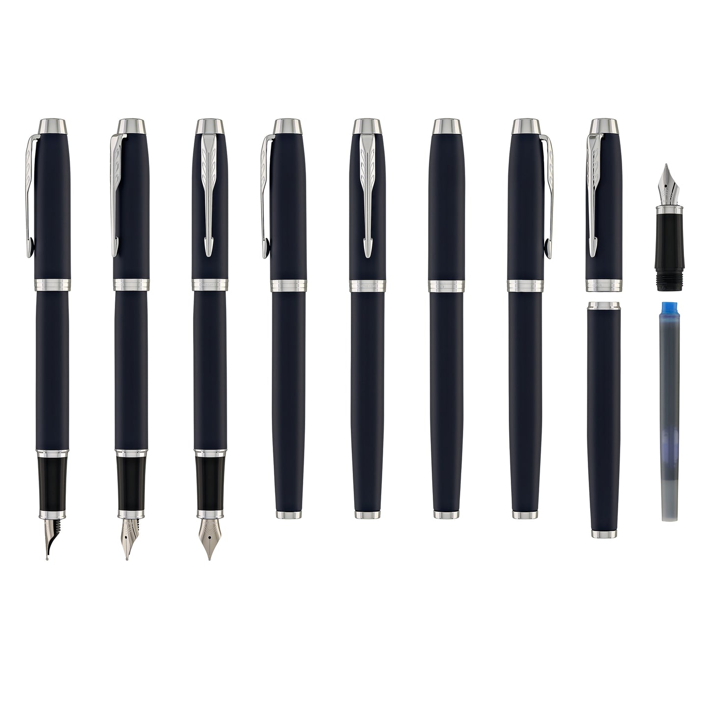 Parker IM Fountain Pen in Blue with Chrome Trim - Medium Point