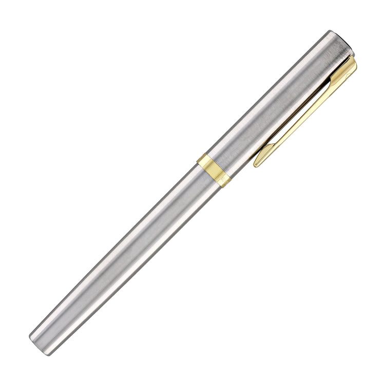 Waterman Impression Fountain Pen in Stainless Steel with Gold Coated - Fine Point