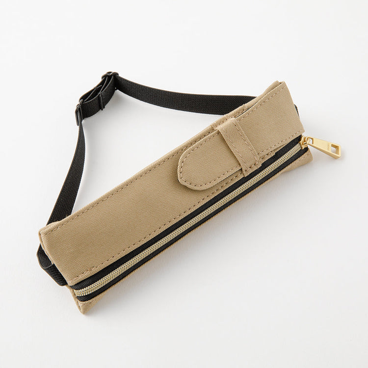 Midori Book Band Pen Case for B6 to A5 in Beige