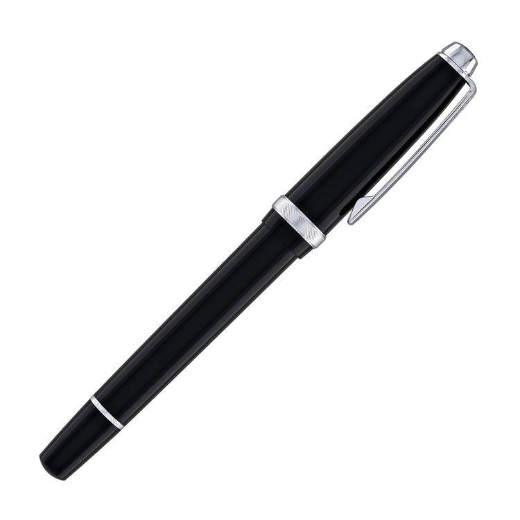 Cross Lume Rollerball Pen in Obsidian Black with Polished Chrome Appointments