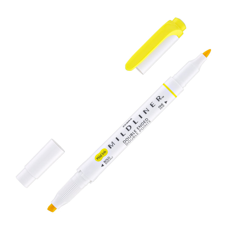 Zebra Mildliner Dual-Tip Highlighter in Lemon Yellow