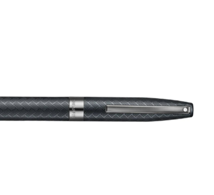 Sheaffer Legacy Chevron Ballpoint Pen in Matte Black with PVD Gunmetal
