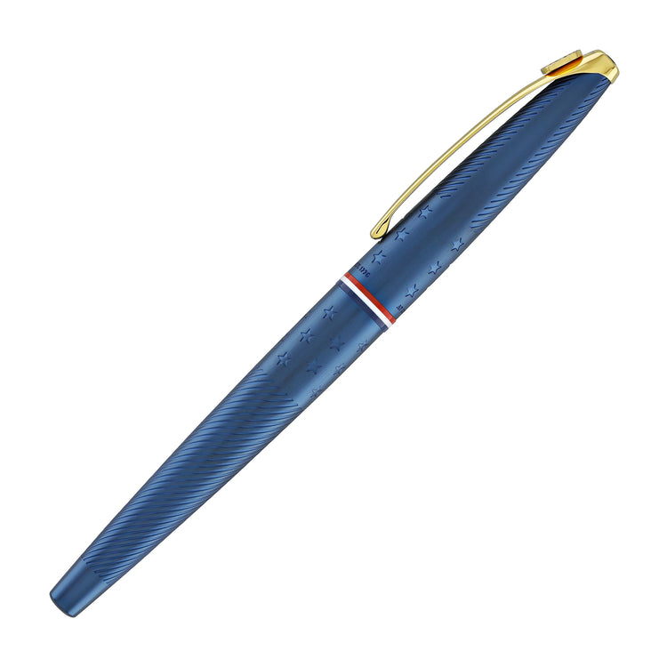 Cross ATX Americana Rollerball Pen in Blue PVD with Gold Appointments
