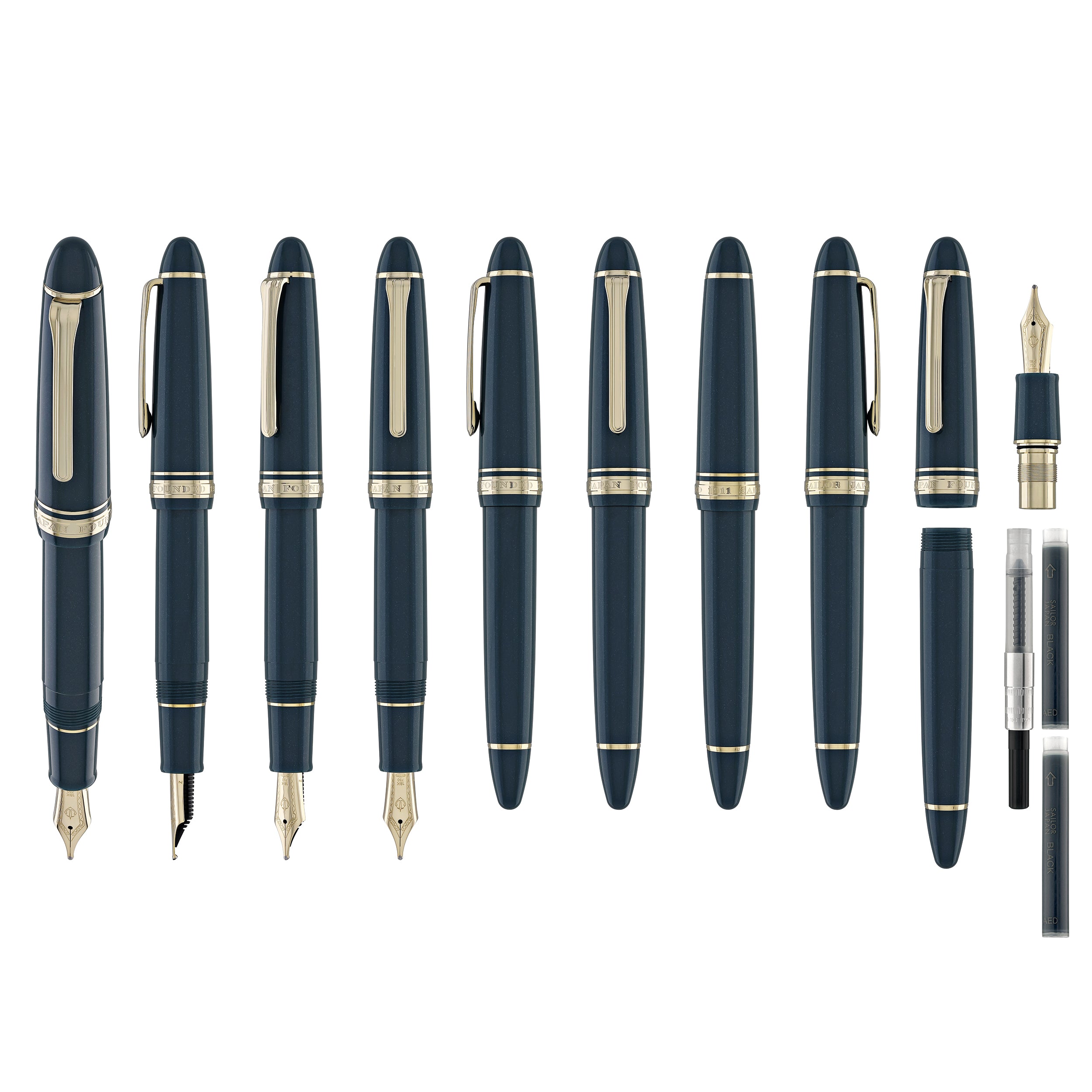 Sailor 1911 Large Fountain Pen in Shining Green - 18kt Gold Nib