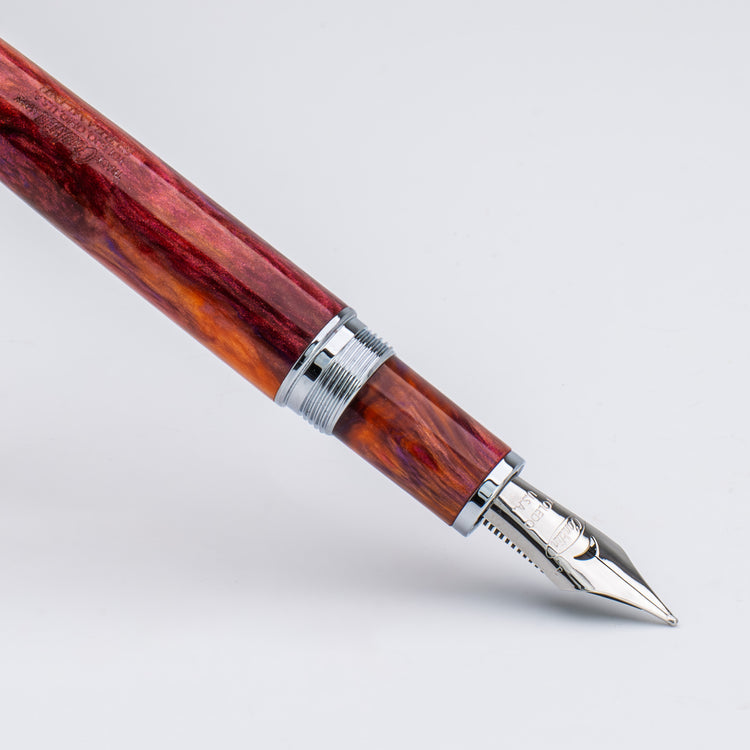 Conklin Streamline Fountain Pen in Glossy Sunset Medley with Chrome Trim - Limited Edition