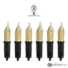 Edison #6 Replacement Nib - Two Tone Color Steel nib Fountain Pen Replacement Nib