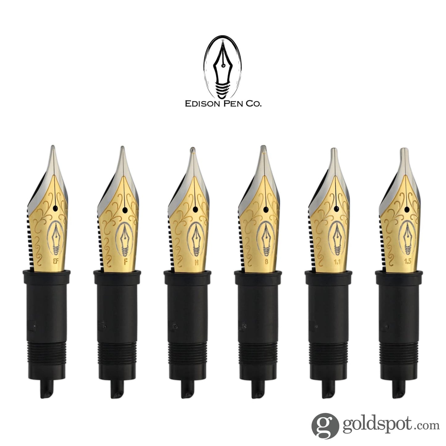 Edison #6 Replacement Nib - Two Tone Color Steel nib Fountain Pen Replacement Nib