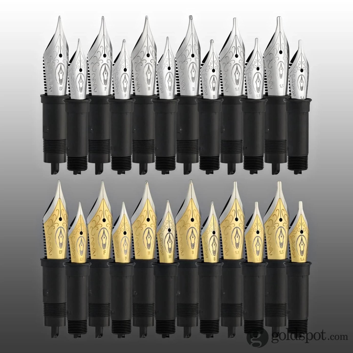 Edison #6 Replacement Nib - Two Tone Color Steel nib Fountain Pen Replacement Nib